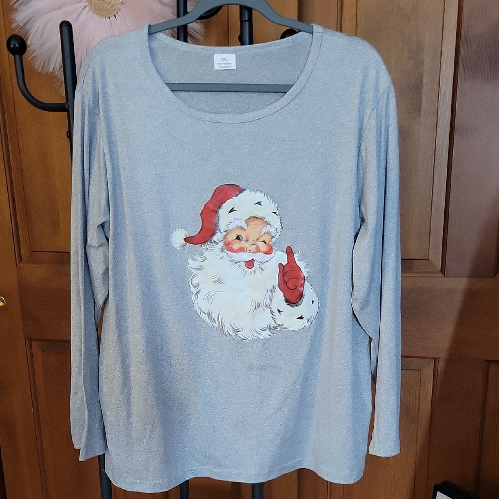 Santa Long Sleeve Stretch Tee